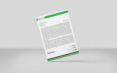 Kreativer Briefkopf, Corporate-Briefkopf, Identitätsvorlagen-Design im minimalistischen Stil