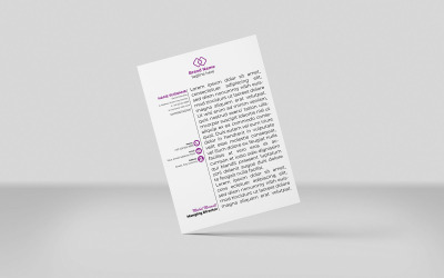 Kreatywny papier firmowy Fioletowy kolor Korporacyjny papier firmowy Szablon Identyfikacji Wizualnej Projekt