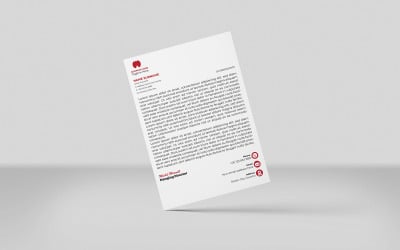 Kreatywny papier firmowy w kolorze brązowym, korporacyjny papier firmowy, szablon identyfikacji wizualnej, projekt w stylu minimalistycznym