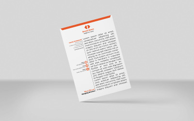 Kreatywny papier firmowy w kolorze pomarańczowym Szablon identyfikacji korporacyjnej papieru firmowego
