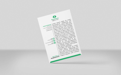 Kreatywny papier firmowy Zielony kolor Korporacyjny papier firmowy Szablon Identyfikacji Wizualnej Projekt