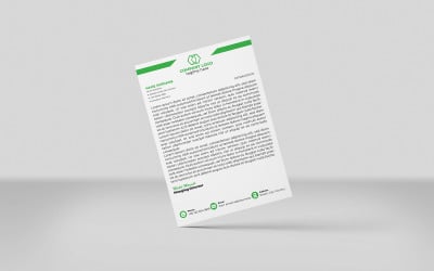 Carta intestata creativa Carta intestata aziendale Modello di identità Design Stile minimale VERDE