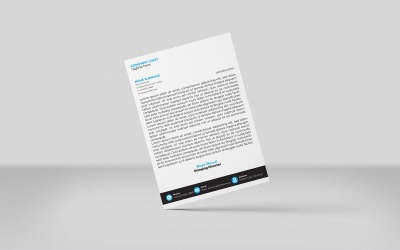 Креативный фирменный бланк Корпоративный фирменный бланк ЧЕРНЫЙ И ГОЛУБОЙ