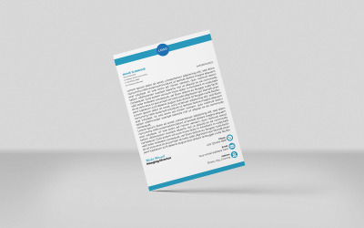 Kreatywny papier firmowy Papier firmowy korporacyjny Szablon identyfikacji wizualnej Projekt Minimalistyczny styl Kolor turkusowy