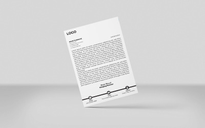 Kreatywny papier firmowy Papier firmowy korporacyjny Szablon tożsamości Projekt Minimalistyczny styl czarny Kolor