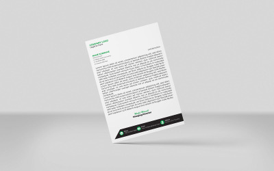 Modello di identità della carta intestata aziendale Design NERO E VERDE