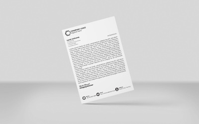 Modello di identità di carta intestata creativa e aziendale Design Stile minimalista nero