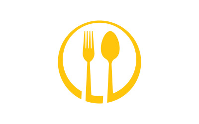Modello vettoriale del logo del ristorante V2