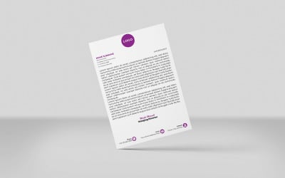 Plantilla de identidad corporativa con membrete creativo Diseño de estilo minimalista Color índigo