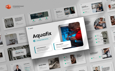 Aquafix - Plantilla de PowerPoint para servicios de plomería