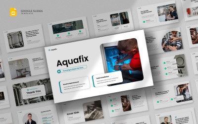Aquafix – Vízvezeték-szolgáltatások Google Slides sablon