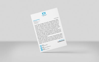 Carta intestata creativa Carta intestata aziendale Modello di identità Design Stile minimale CIELO 1 COLORE