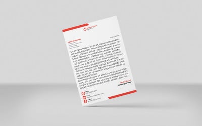 Creative Letterhead Corporate Letterhead Identity Template Design Minimal Style ORANGE 1 COLOR