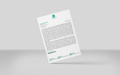 Design creativo della carta intestata in stile minimale 2 COLORI