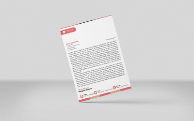 Design della carta intestata aziendale stile minimal arancione