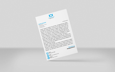 Kreativer Briefkopf Firmenbriefkopf Identitätsvorlage Design Minimal Style SKY 1 FARBE