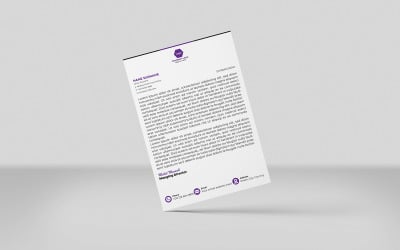 Minimale Firmenbriefkopfvorlage 1 FARBE