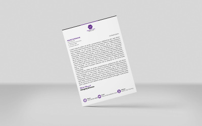 Modello di carta intestata aziendale minimale 1 COLORE