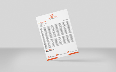 Modello di identità della carta intestata aziendale Design Stile minimale Arancio