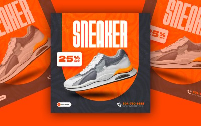 Modello di post sui social media per la vendita di scarpe