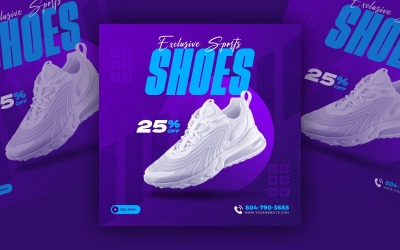 Post sui social media per la vendita di scarpe