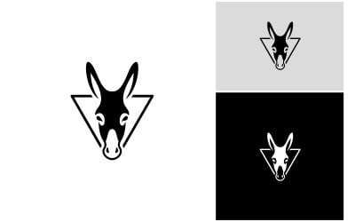 Åsna Mule Head Illustration Logotyp