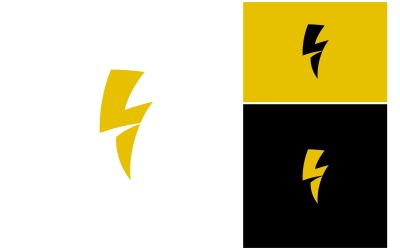 Bokstaven L Lightning Power Logotyp