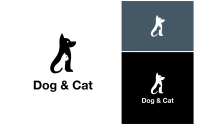 Cane Gatto Animale Domestico Zampa Illustrazione Logo