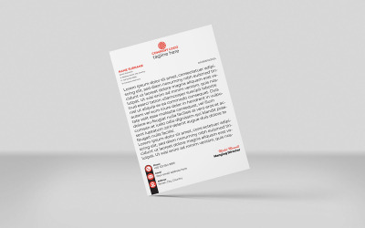 Carta intestata creativa Carta intestata aziendale Modello di identità Design Stile minimale COLORE ARANCIONE NERO 2