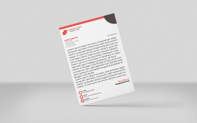Carta intestata creativa Carta intestata aziendale Modello di identità Design Stile minimalista NERO ARANCIONE 2 COLORI