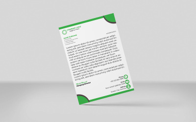 Carta intestata creativa Carta intestata aziendale Modello di identità Design Stile minimalista NERO VERDE 2 COLORI