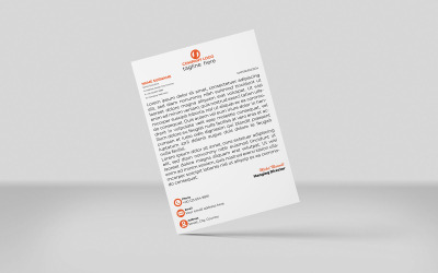 Carta intestata creativa Modello di identità aziendale Carta intestata Design Stile minimale COLORE 1