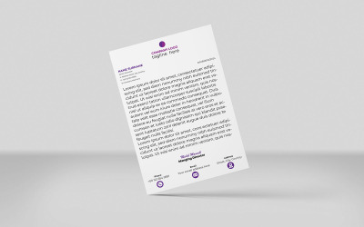 Kreativer Briefkopf, Firmenbriefkopf, Identitätsvorlage, Design im minimalistischen Stil, FARBE 2