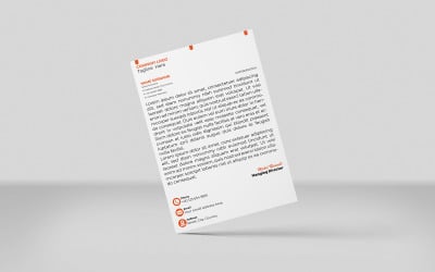 Kreativer Briefkopf Firmenbriefkopf Identitätsvorlagen-Design 1 Farbe