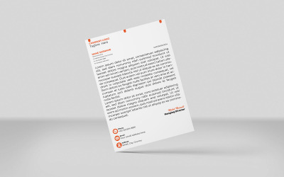 Modello di identità aziendale per carta intestata creativa Design 1 colore