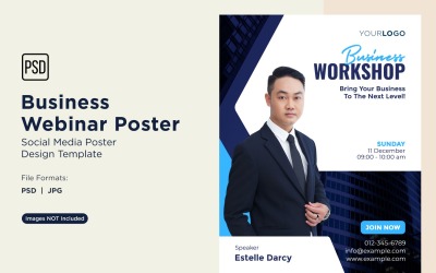Business Webinar Poster Design Template 01