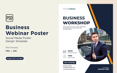Business Webinar Poster Design Template 02