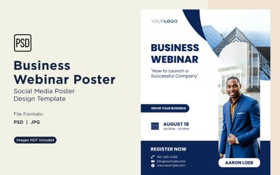 Business Webinar Poster Design Template 04