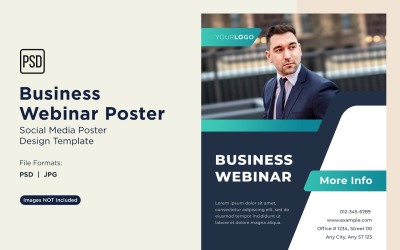 Business Webinar Poster Design Template 07