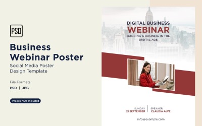 Business Webinar Poster Design Template 08