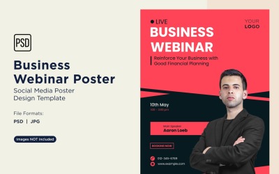 Business Webinar Poster Design Template 09