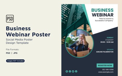 Business Webinar Poster Design Template 10