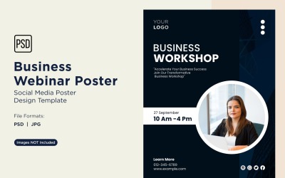 Business Webinar Poster Design Template 11