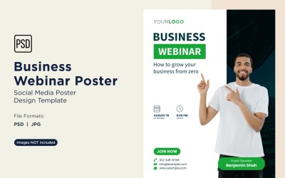 Business Webinar Poster Design Template 12