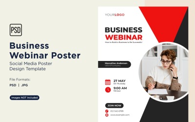 Business Webinar Poster Design Template 13