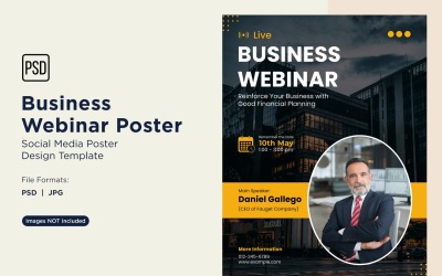 Business Webinar Poster Design Template 15