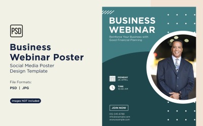 Business Webinar Poster Design Template 16