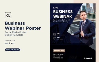 Business Webinar Poster Design Template 17
