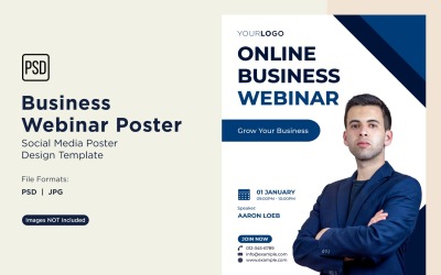 Business Webinar Poster Design Template 18