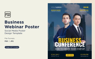 Business Webinar Poster Design Template 22